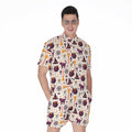 Halloween Festival Pattern Print Men's Romper
