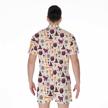 Halloween Festival Pattern Print Men's Rompers