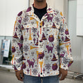 Halloween Festival Pattern Print Men's Shirt Jacket