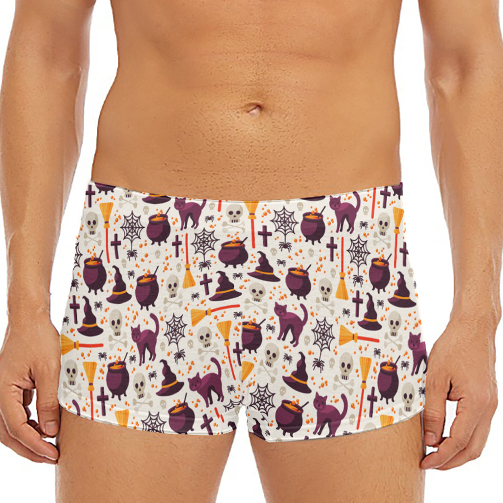 Halloween Festival Pattern Print Men's Short Boxer Briefs