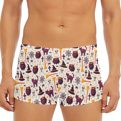 Halloween Festival Pattern Print Men's Short Boxer Briefs
