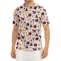 Halloween Festival Pattern Print Men's Short Sleeve Rash Guard
