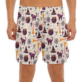Halloween Festival Pattern Print Men's Split Running Shorts