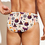 Halloween Festival Pattern Print Men's Swim Briefs