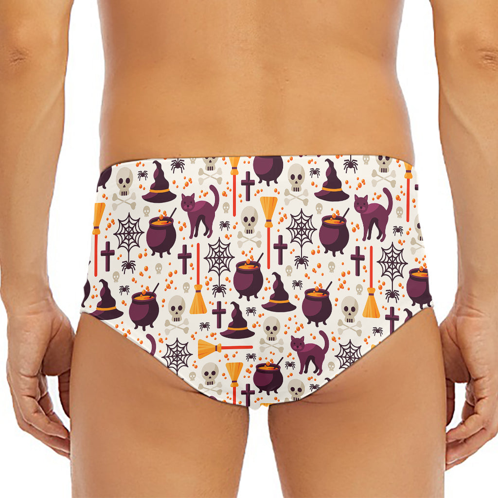 Halloween Festival Pattern Print Men's Triangle Swim Briefs