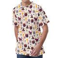 Halloween Festival Pattern Print Men's Velvet T-Shirt