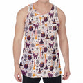 Halloween Festival Pattern Print Men's Velvet Tank Top