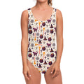 Halloween Festival Pattern Print One Piece Swimsuit