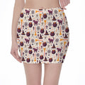 Halloween Festival Pattern Print Pencil Mini Skirt