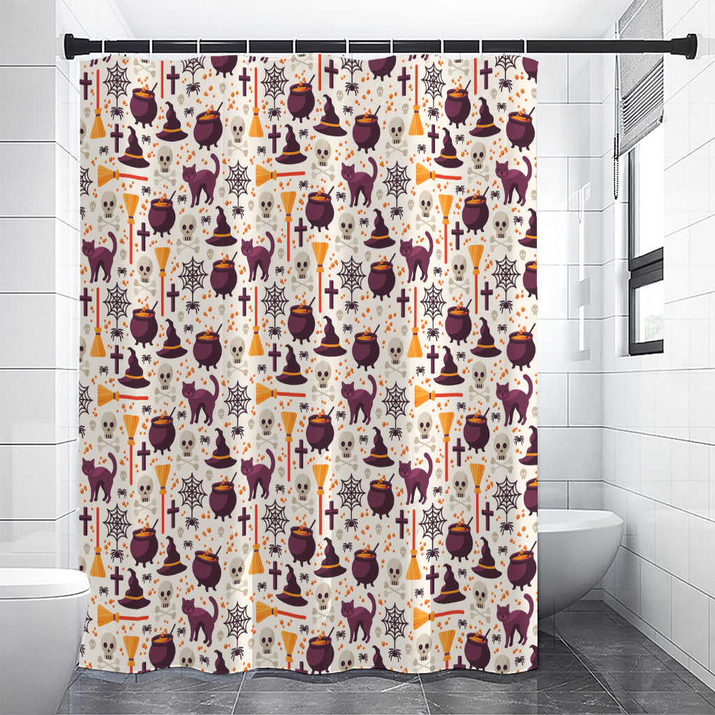 Halloween Festival Pattern Print Premium Shower Curtain