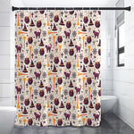 Halloween Festival Pattern Print Premium Shower Curtain