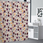 Halloween Festival Pattern Print Premium Shower Curtain