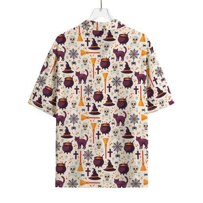 Halloween Festival Pattern Print Rayon Hawaiian Shirt