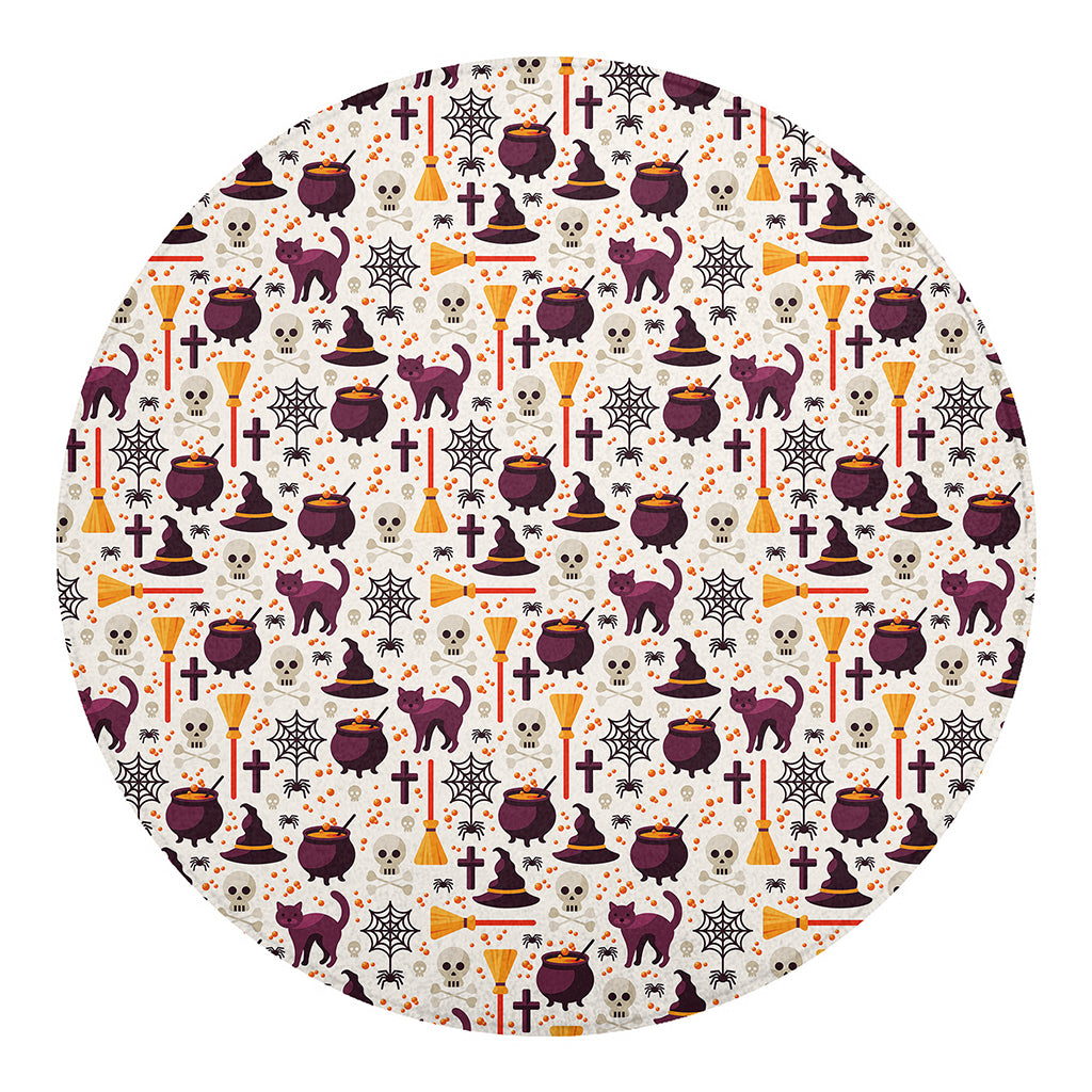 Halloween Festival Pattern Print Round Blanket