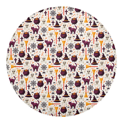 Halloween Festival Pattern Print Round Blanket
