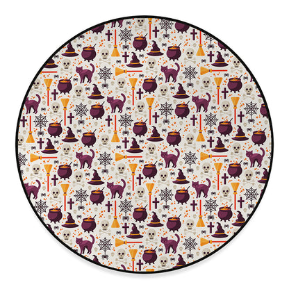 Halloween Festival Pattern Print Round Floor Mat