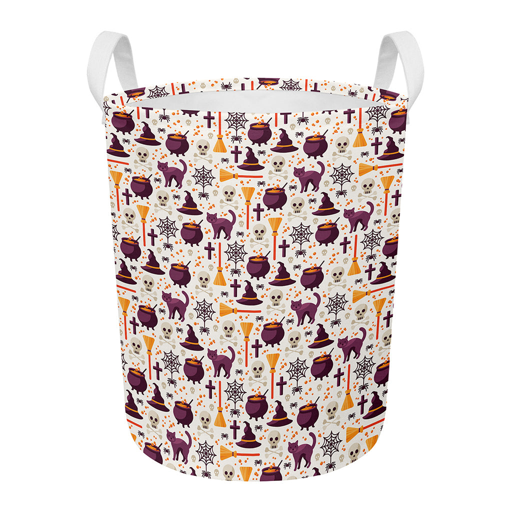 Halloween Festival Pattern Print Round Laundry Basket