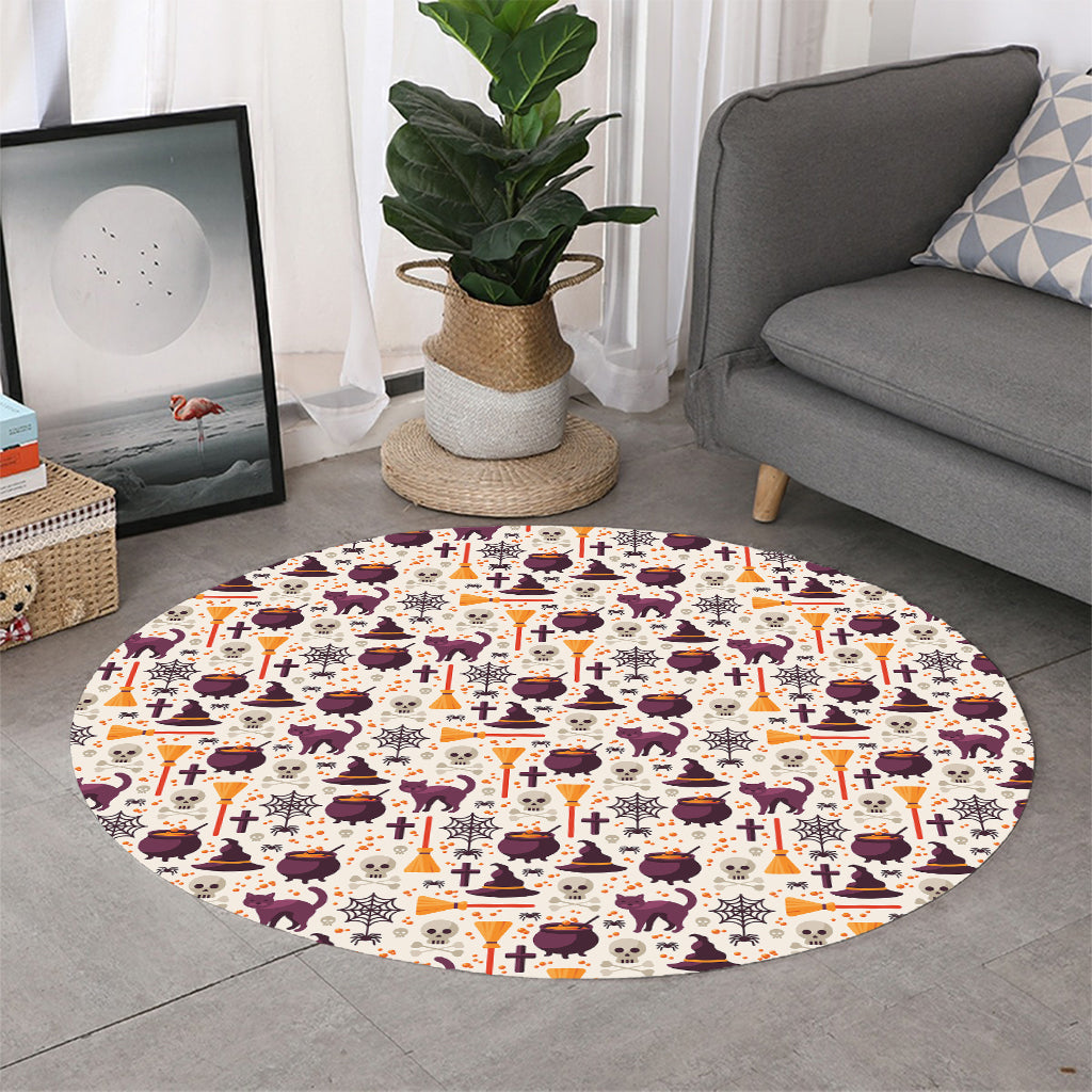 Halloween Festival Pattern Print Round Rug