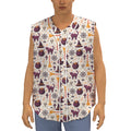 Halloween Festival Pattern Print Sleeveless Baseball Jersey