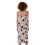 Halloween Festival Pattern Print Slim Fit Midi Cami Dress