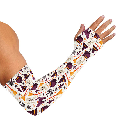 Halloween Festival Pattern Print Sun Protection Arm Sleeves