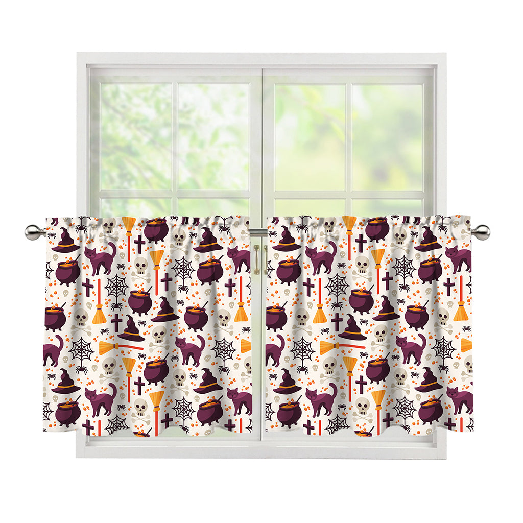 Halloween Festival Pattern Print Tier Curtains