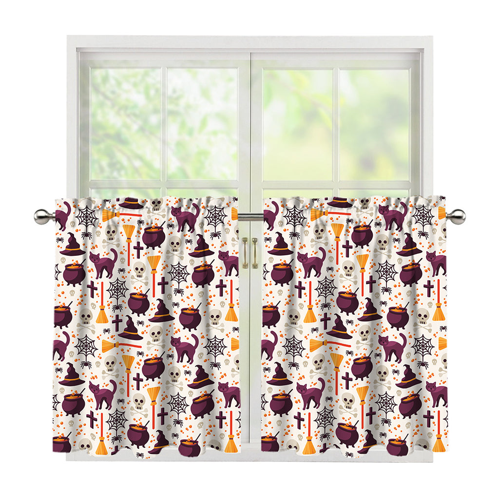 Halloween Festival Pattern Print Tier Curtains