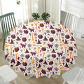 Halloween Festival Pattern Print Waterproof Round Tablecloth