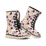 Halloween Festival Pattern Print Winter Boots
