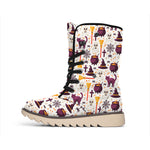Halloween Festival Pattern Print Winter Boots