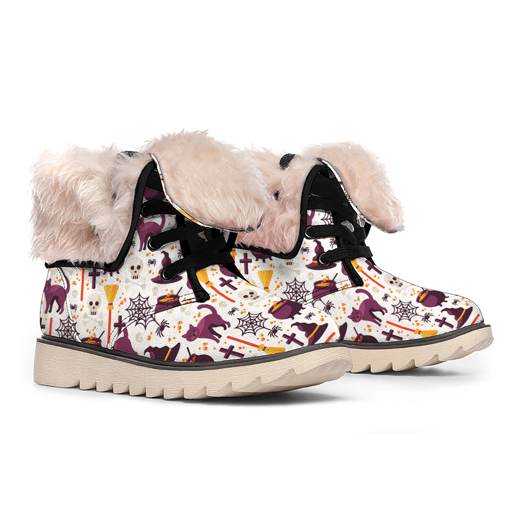 Halloween Festival Pattern Print Winter Boots