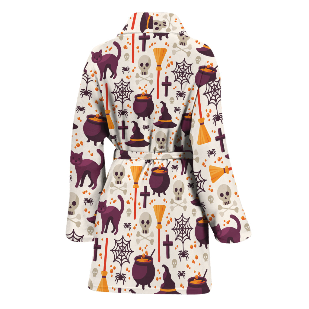 Halloween Festival Pattern Print Women's Bathrobe