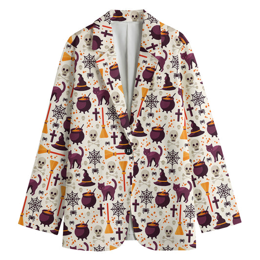 Halloween Festival Pattern Print Women's Blazer