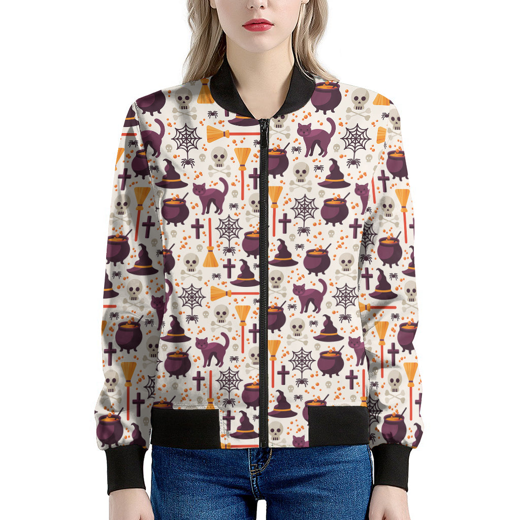 Halloween Festival Pattern Print Women's Bomber Jacket