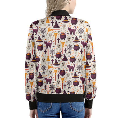 Halloween Festival Pattern Print Women's Bomber Jacket