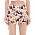Halloween Festival Pattern Print Women's Split Running Shorts