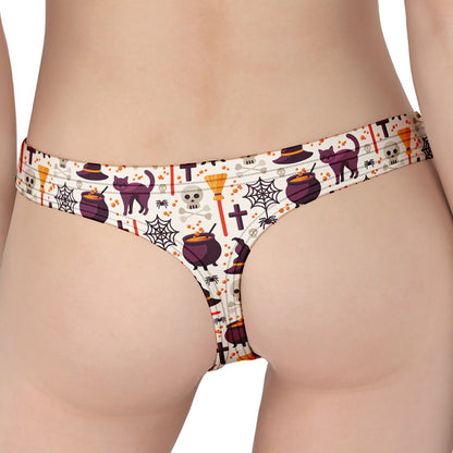 Halloween Festival Pattern Print Women's Thong