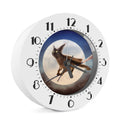 Halloween Flying Witch Cat Print Alarm Clock