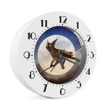 Halloween Flying Witch Cat Print Alarm Clock