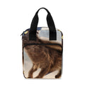 Halloween Flying Witch Cat Print Bible Tote Bag
