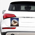 Halloween Flying Witch Cat Print Car Sticker