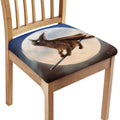 Halloween Flying Witch Cat Print Chair Cushion Cover