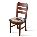 Halloween Flying Witch Cat Print Chair Cushion Cover