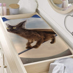 Halloween Flying Witch Cat Print Changing Pad Cover