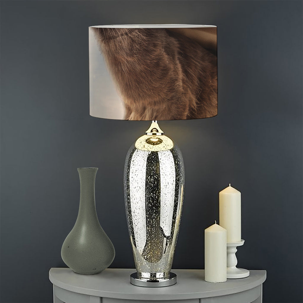 Halloween Flying Witch Cat Print Drum Lamp Shade