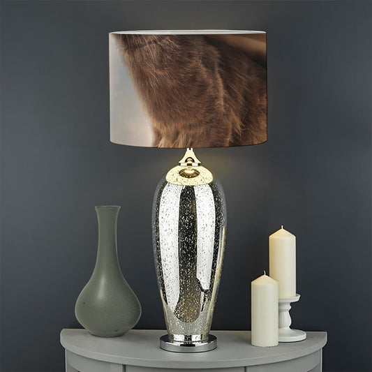 Halloween Flying Witch Cat Print Drum Lamp Shade