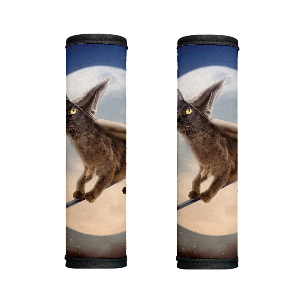 Halloween Flying Witch Cat Print Handle Covers
