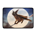 Halloween Flying Witch Cat Print Kitchen Mat
