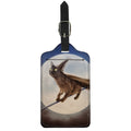 Halloween Flying Witch Cat Print Luggage Tag