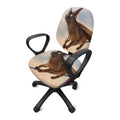 Halloween Flying Witch Cat Print Office Chair Cover